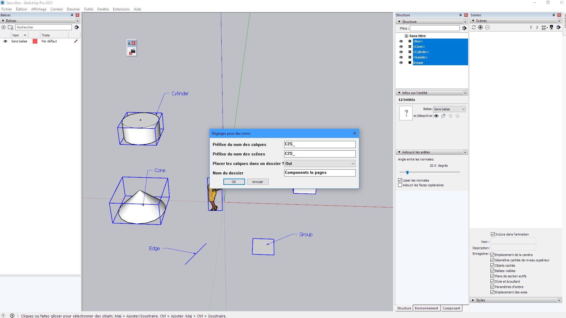 plugins -  [ SKETCHUP plugins ] SJ Components To Scenes - Isoler une copie d'un composant dans une scène dédiée Sj_components_to_scenes_02_reglage