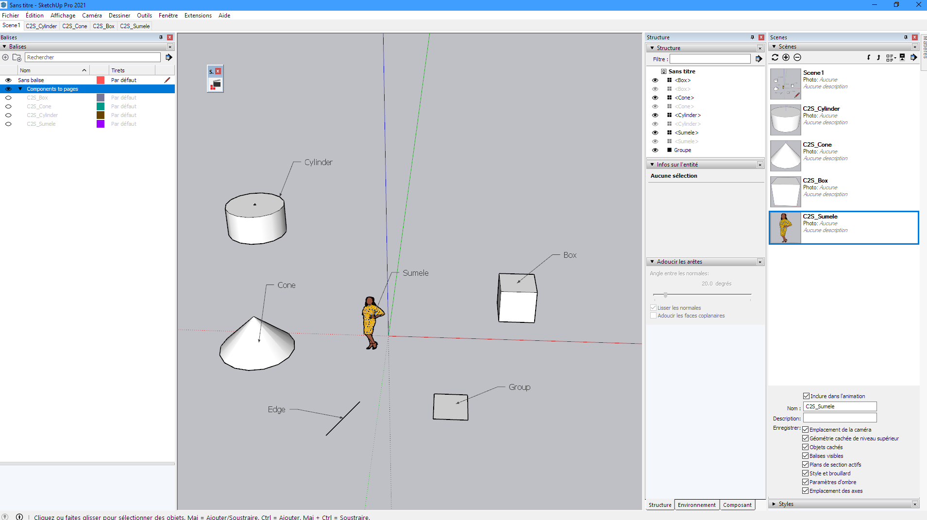 sketchup -  [ SKETCHUP plugins ] SJ Components To Scenes - Isoler une copie d'un composant dans une scène dédiée Sj_components_to_scenes_03_retour